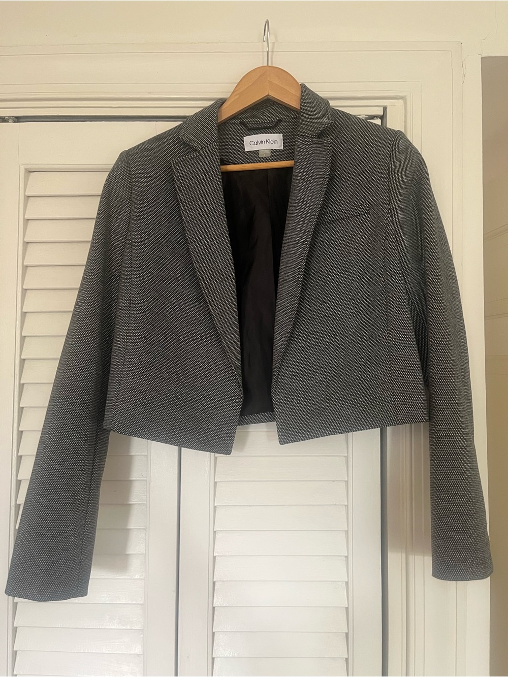 Calvin Klein Women's Cropped Gray Blazer